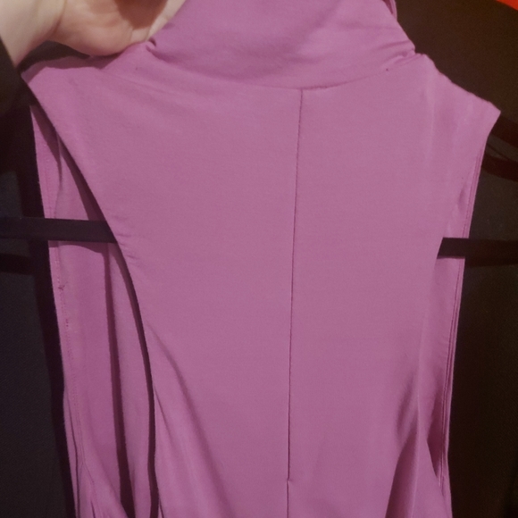 Aryn K. NEW Pink Jersey Gold Studded Sleeveless Casual Vest, L - Picture 3 of 5